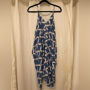 Onesie Blue and White Patterned